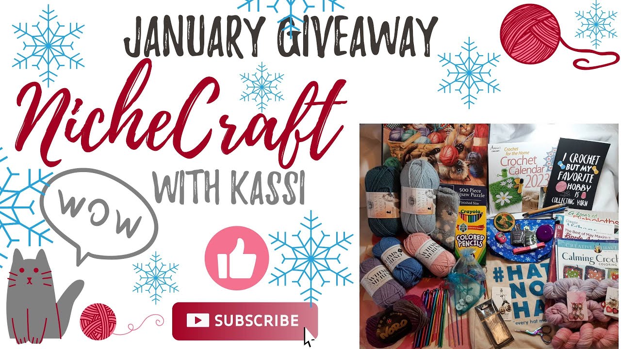 GIVEAWAY!🧶|❄️ January Giveaway❄️| Now Closed| Yarn / Crochet Bundle| NicheCraft with Kassi