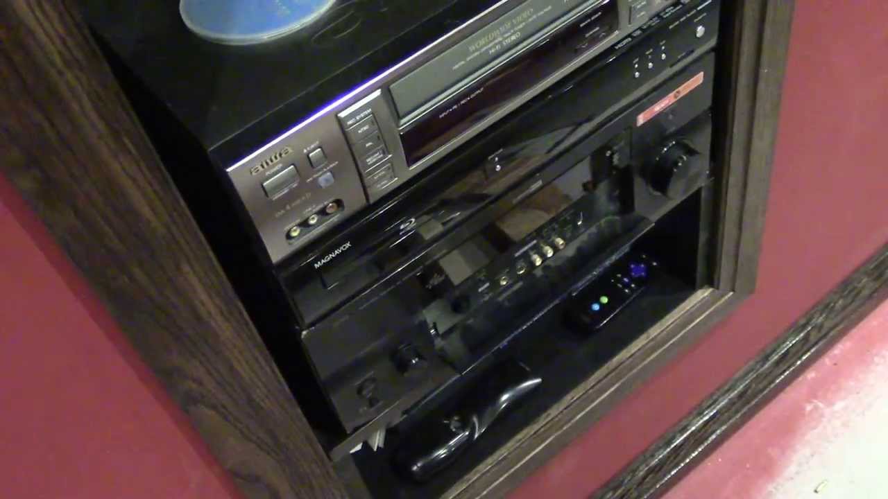 DIY Home Theater Room - Built-In Wall AV Rack