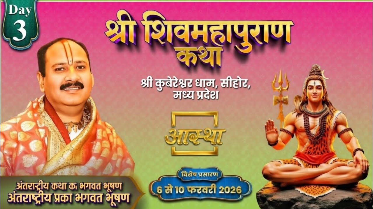 Day-3 श्री शिव महापुराण कथा | पूज्य पंडित प्रदीप जी मिश्रा |मध्य प्रदेश।