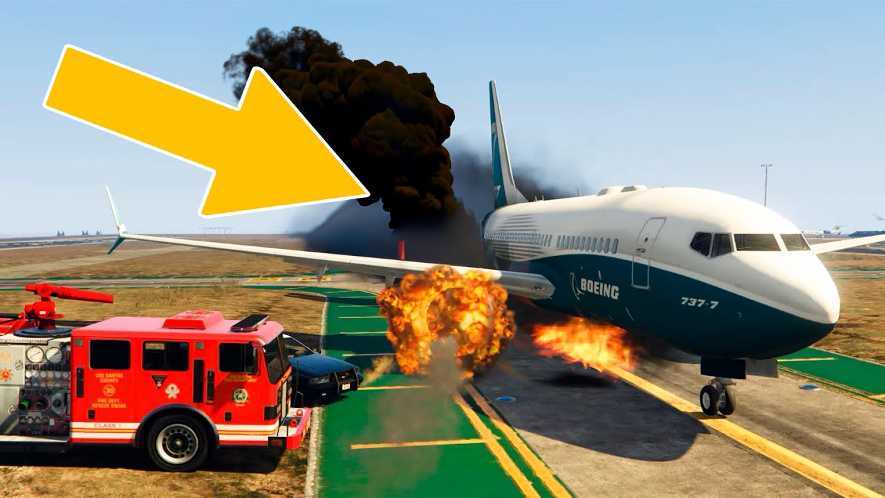 GTA 5 Ошибка гигантского самолета (Самолет разбивается после того, как не смог избежать препятствий)