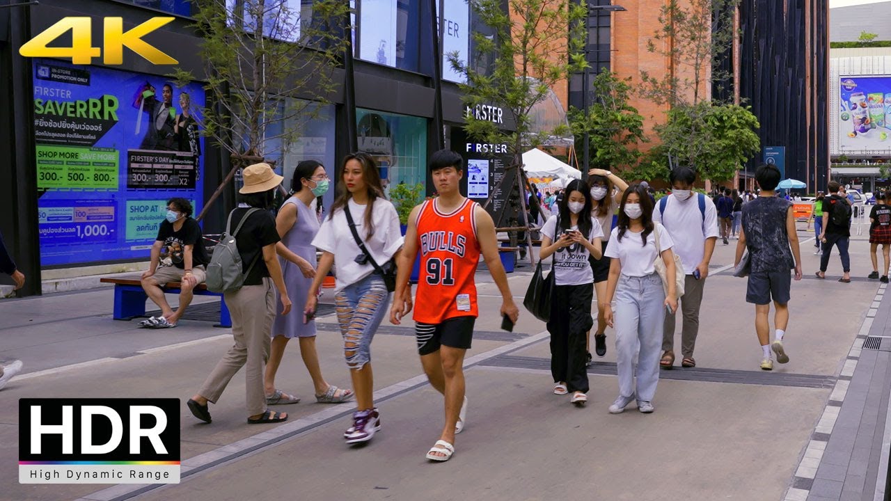 [ 🇹🇭 4K HDR ] Walking in Downtown Bangkok Thailand - Siam Square area | September 2022