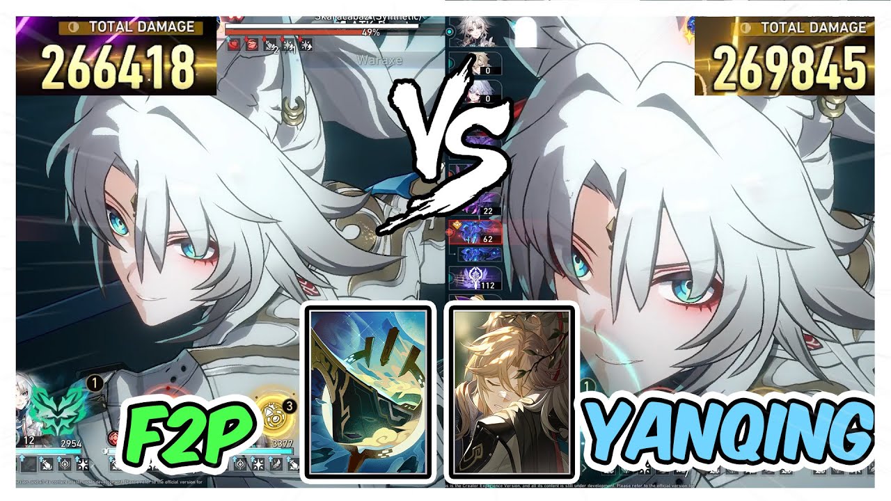 Feixiao Yanqing Lightcone Sleep Like the Dead vs Cruising Stellar Sea Comparison - Honkai Star Rail