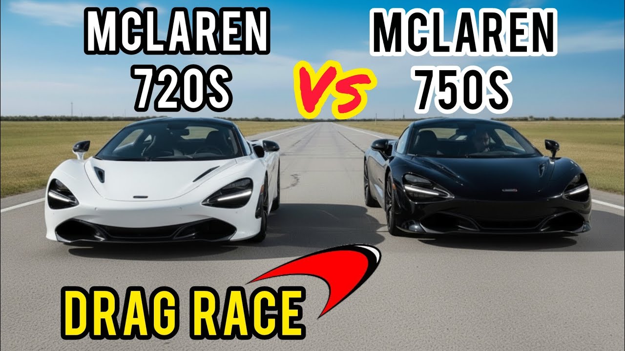 Qual o mais RÁPIDO? McLaren 750S ou McLaren 720S ( DRAG RACE ) Corrida de Arrancada