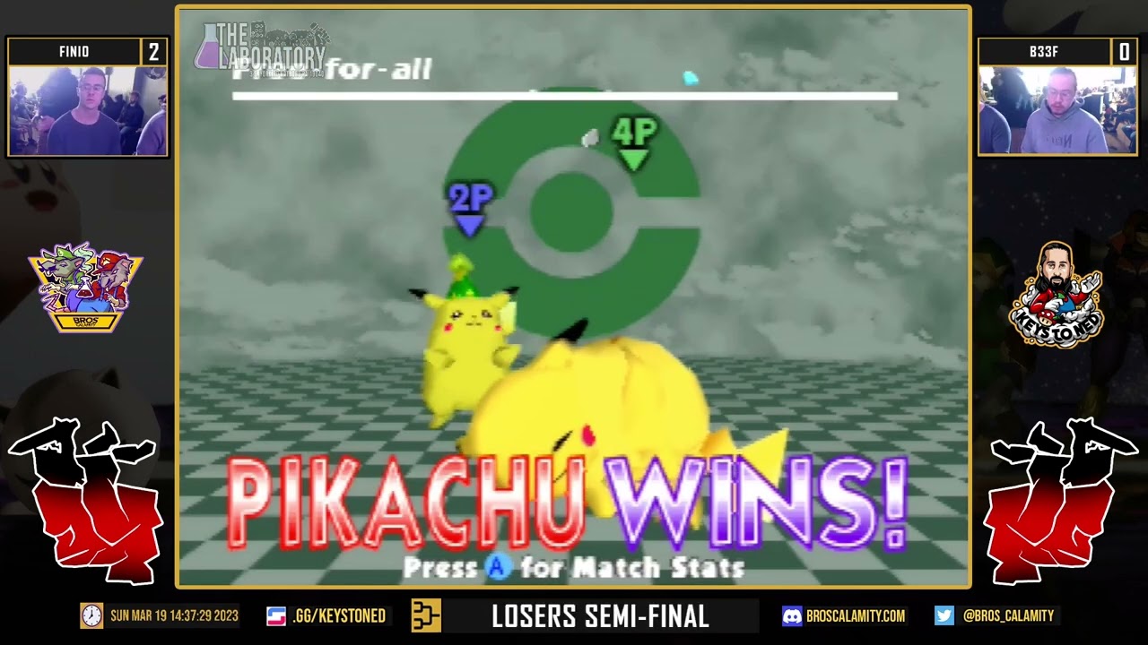Keystoned VI | #SSB64 Vanilla Losers Semi-Final - B33F vs Finio