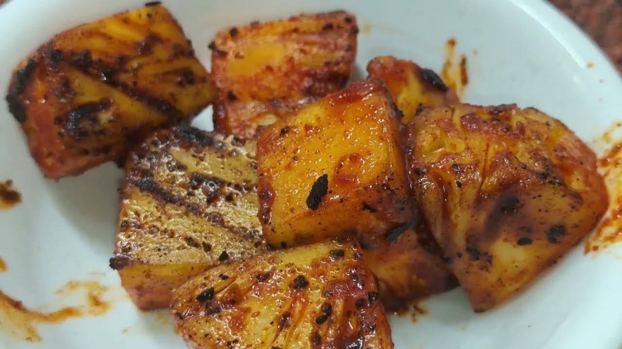 Juicy sweet chatpata tangy flavorful pineapple starter #saritadubeykitchen