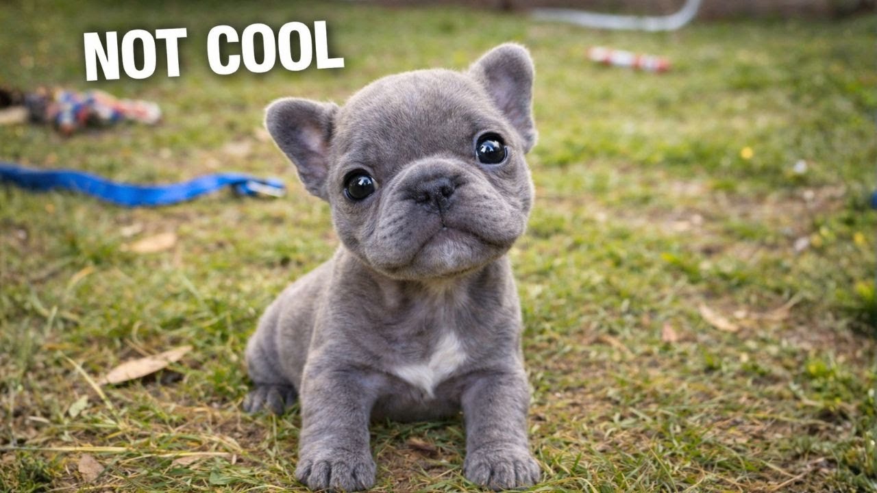 Tiny Frenchie Frowns When Mom Puts on a Collar — “This Is NOT Cool.” 😂🐶