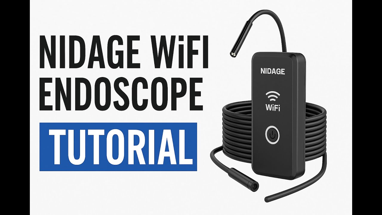 Tutorial for the New NIDAGE WiFi Endoscope Snake Camera for inspecting hard-to-reach areas.