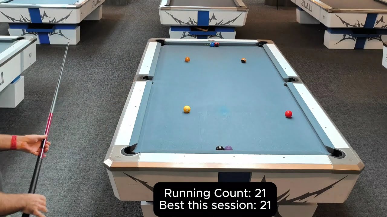 2026-02-21 - The Mighty X  - 34 ball run (New PB) - #mightyx #pooldrills