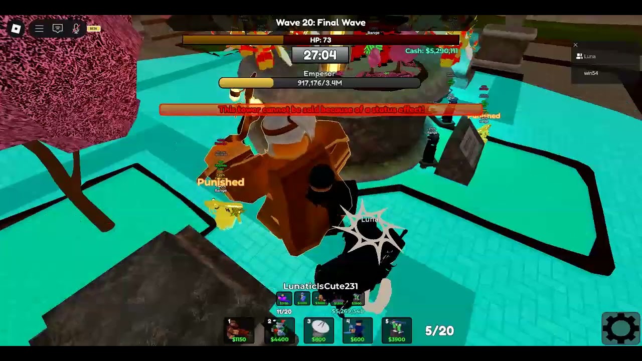 Roblox Base Defence Samurai Revenge Hidden wave (Duo)