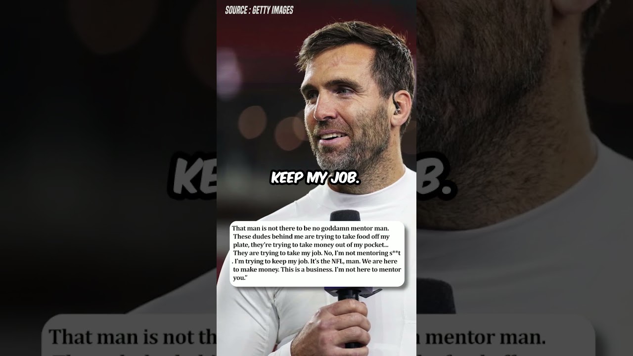 Joe Flacco gets support from Chad Johnson and Shannon Sharpe, saying mentoring isn't the focus!