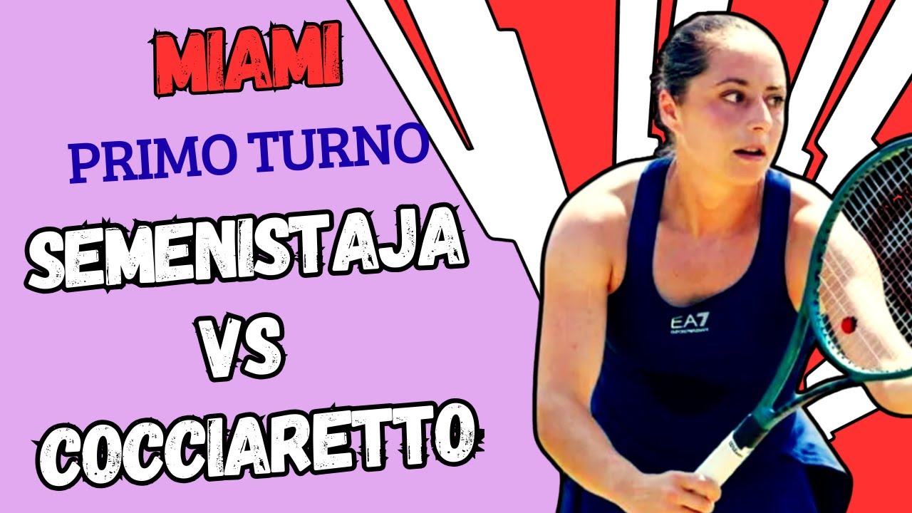 LIVE SEMENISTAJA - COCCIARETTO🔥🎾 PRIMO TURNO MIAMI