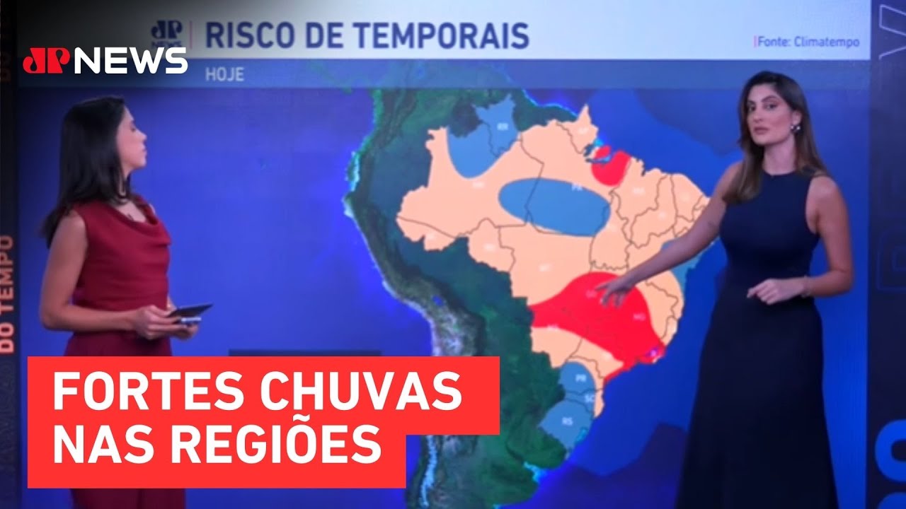 Previsão do Tempo: Centro-Oeste e Sudeste com alerta para temporais nesta quarta (04)