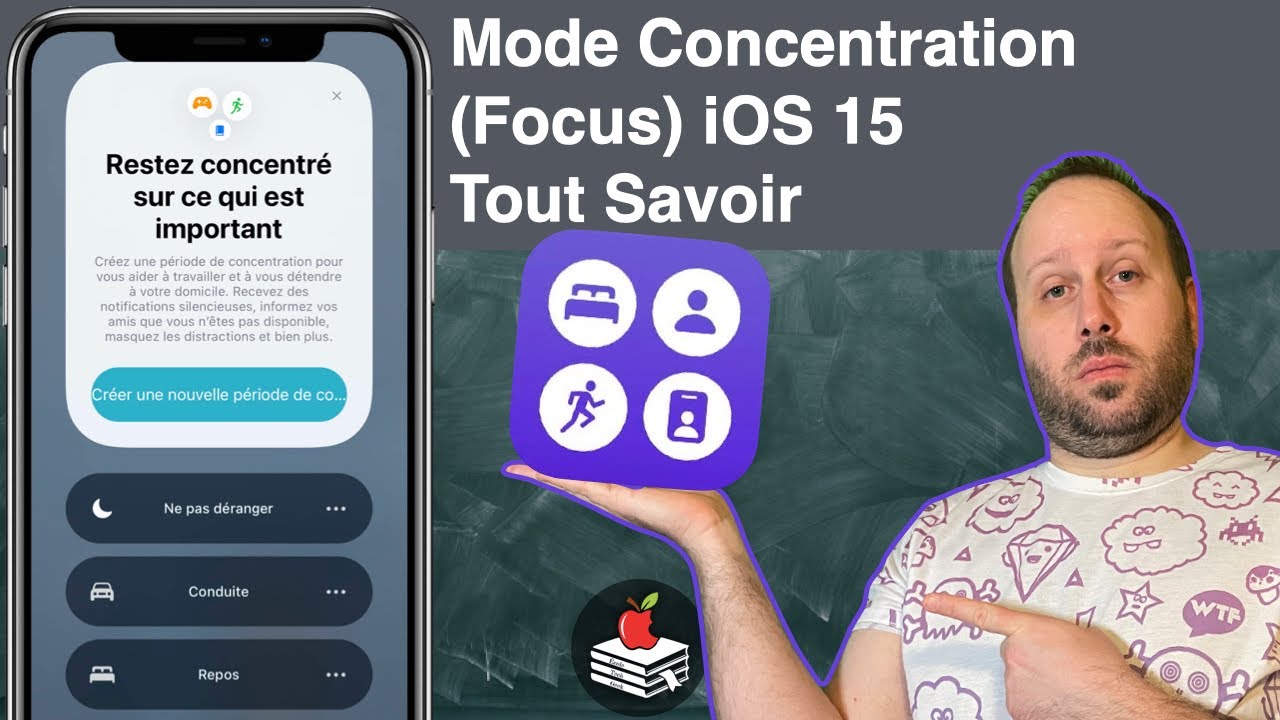 Mode Concentration (Focus) iOS 15 Tout Savoir et Tuto ! - iPhone / iPad