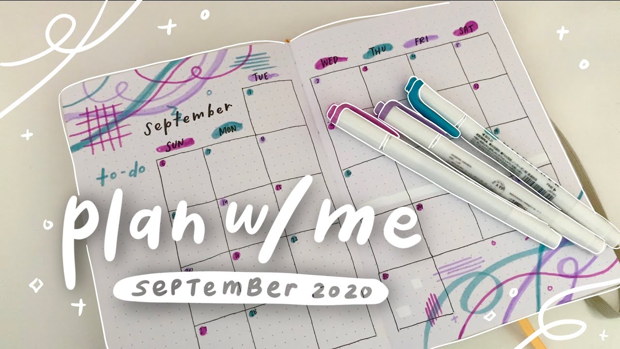 plan with me - september 2020 bullet journal setup!!!