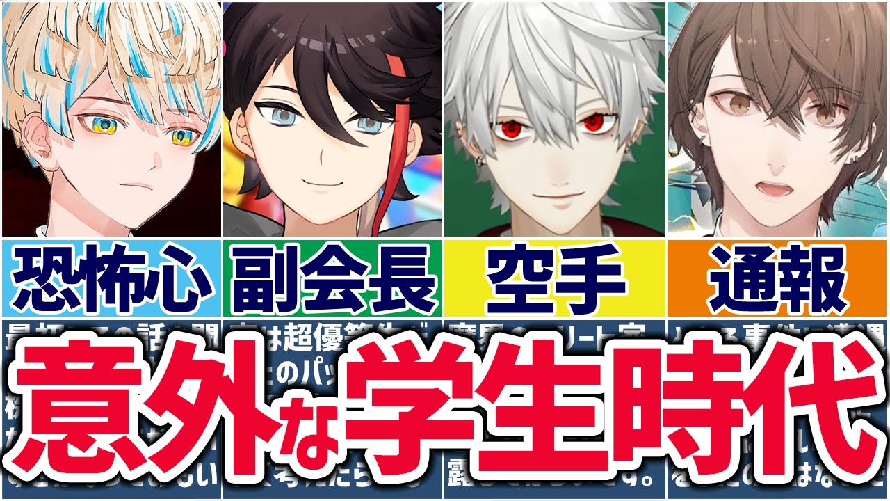 🌈にじさんじ🕒意外なギャップも？学生時代のエピソードまとめ【切り抜き×ゆっくり解説】