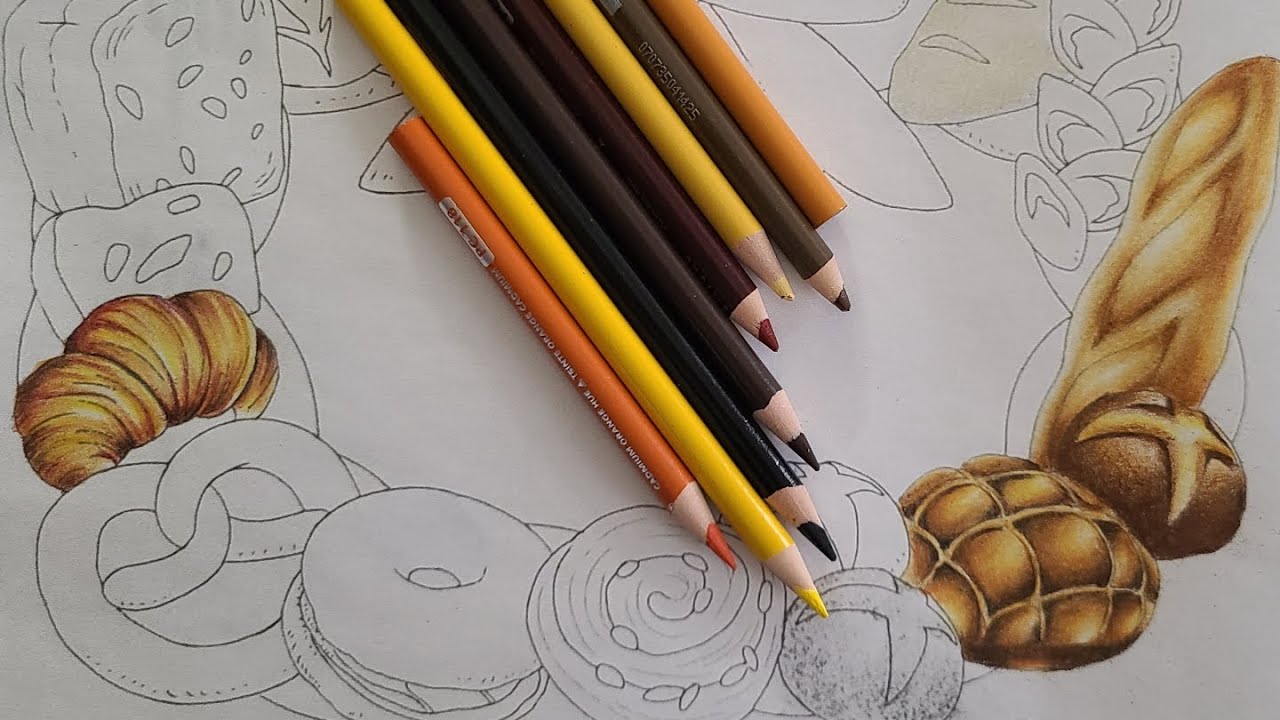 REQUESTED: How I Color Bread🥐🥖 Part 1 Adult Coloring