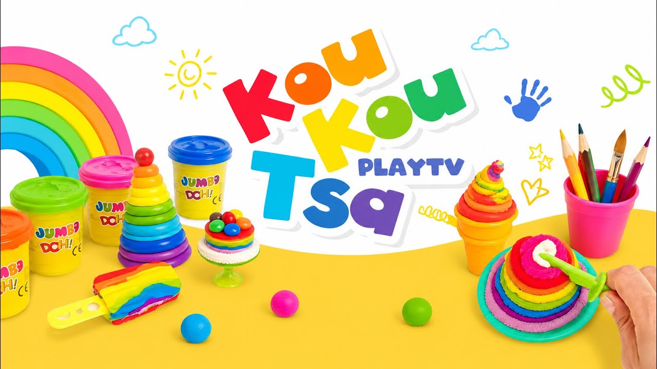 🌈 Δημιουργούμε Πολύχρωμο Παγωτό με Πλαστελίνη Play Doh | Δημιουργικό παιχνίδι για παιδιά