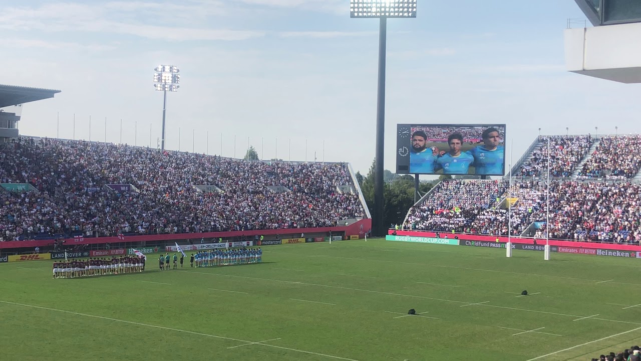 RWC2019ジョージアvs.ウルグアイ選手入場～国歌斉唱＠熊谷ラグビー場（2019/09/30）