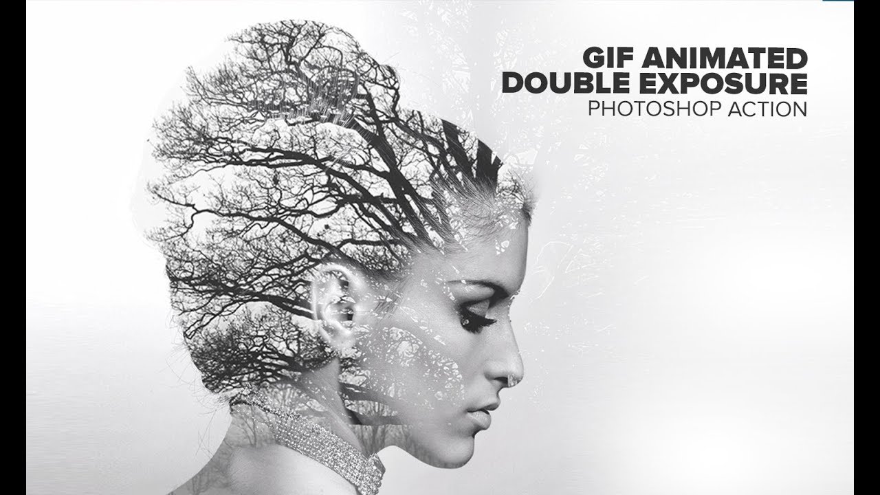 Gif Animated Double Exposure Photoshop Action Tutorial   NEW
