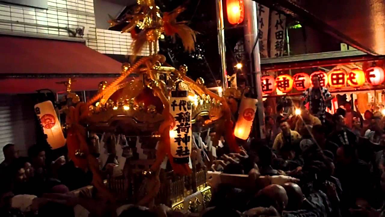 金王八幡宮例大祭 千代田稲荷神社百軒店の神輿 Part.14 宮入？？