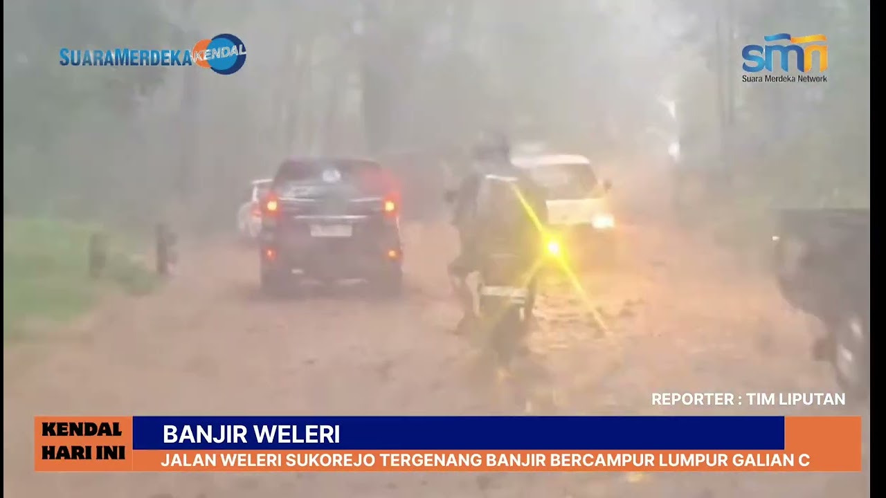 Banjir Weleri, Jalan Weleri Sukorejo Tergenang Banjir Bercampur Lumpur Galian C
