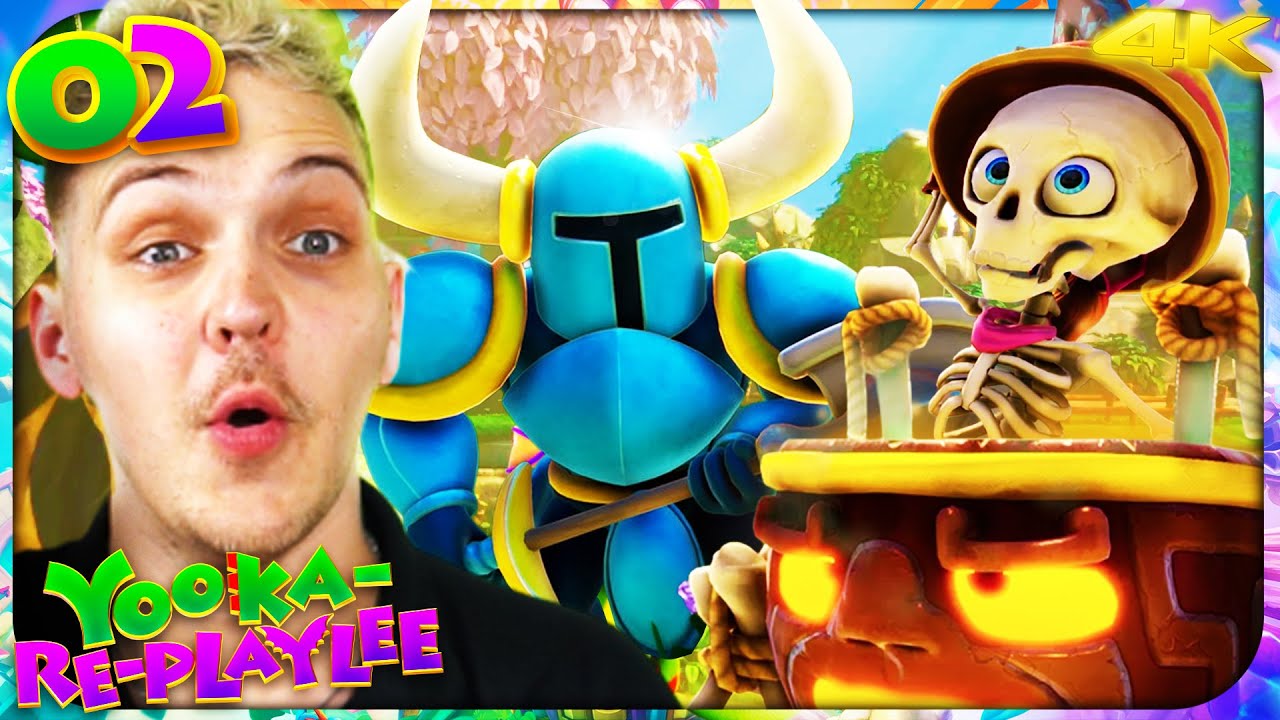 Let’s Play Yooka-Replaylee #02 🦎🦇 Menschen kochen & Shovel Knight in den Stammblock-Tropen