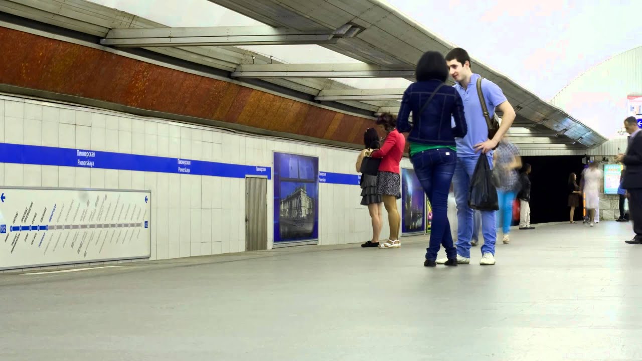 Russian subway. Timelapse
