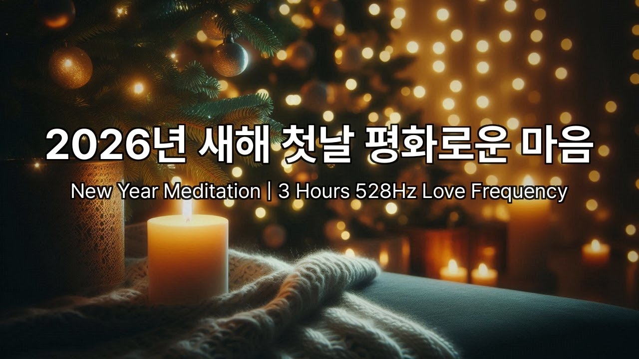 🌅 2026년 새해 첫날, 평화로운 마음으로 시작하세요 ✨ | 3 Hours New Year Meditation, 528Hz Love Frequency