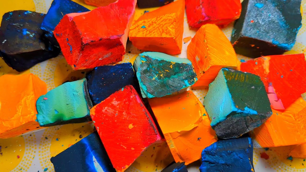 Dyed Gym Chalk Chunks | Collab with @itsprettyasmr