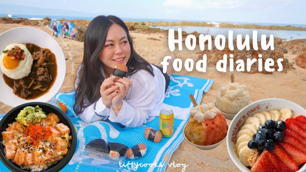 *must try places* HAWAII food diaries 🍧 🍍 🍙 | family vacation, island life, sunrise hikes  🌺
