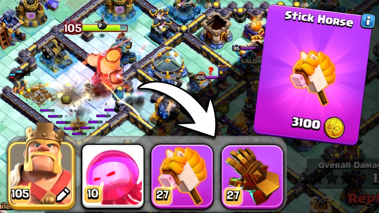 BEST WAY to use NEW EPIC EQUIPMENT Stick Horse in Clash of Clans! New Medal Event Wise Warriors!