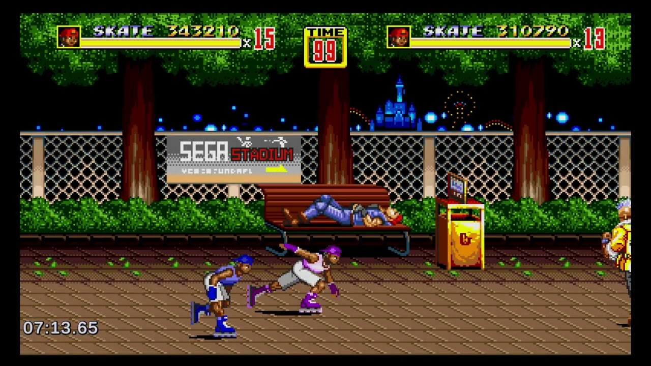 Streets of Rage 2 New Era [2.4.2] - 2-Player Megamania - Low Enemy HP Speedrun (World Record)