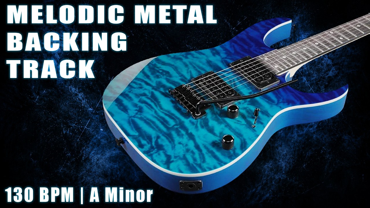 Melodic Metal Backing Track in A Minor | 130 BPM | Guitar Backing Track