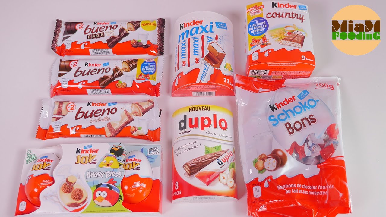 [KINDER] Bueno, Country, Duplo, Joy, Maxi, Schoko Bons - Miam Fooding unboxing food