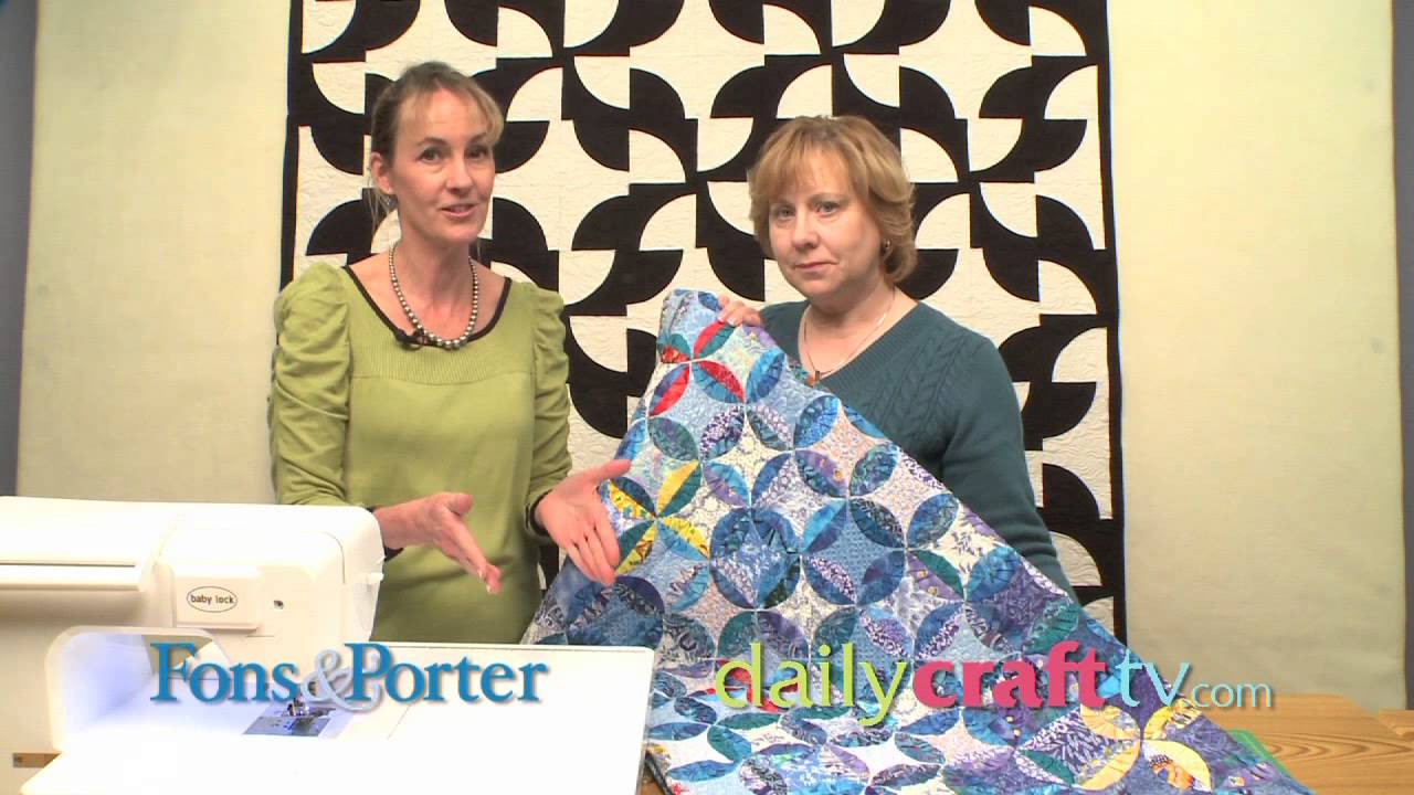 Quilting Curves: How to Quilt Curves on a Drunkards Path Block