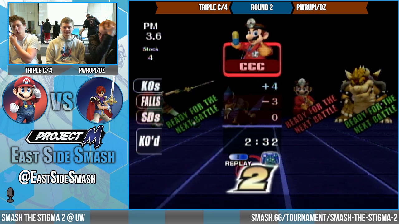 Smash The Stigma 2: TripleC/4 (R) Vs UW | PwrUp!/Dz (G) - Winners Round 2 - PM Doubles