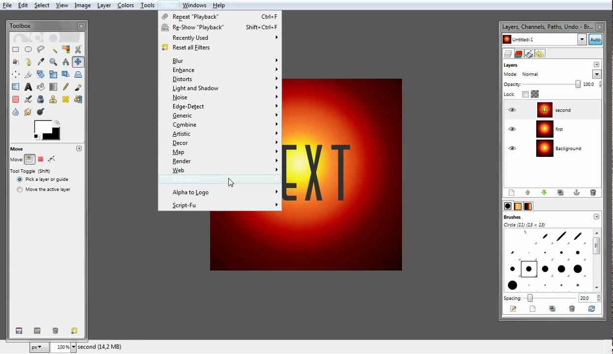 GIMP How To: Blend Tool