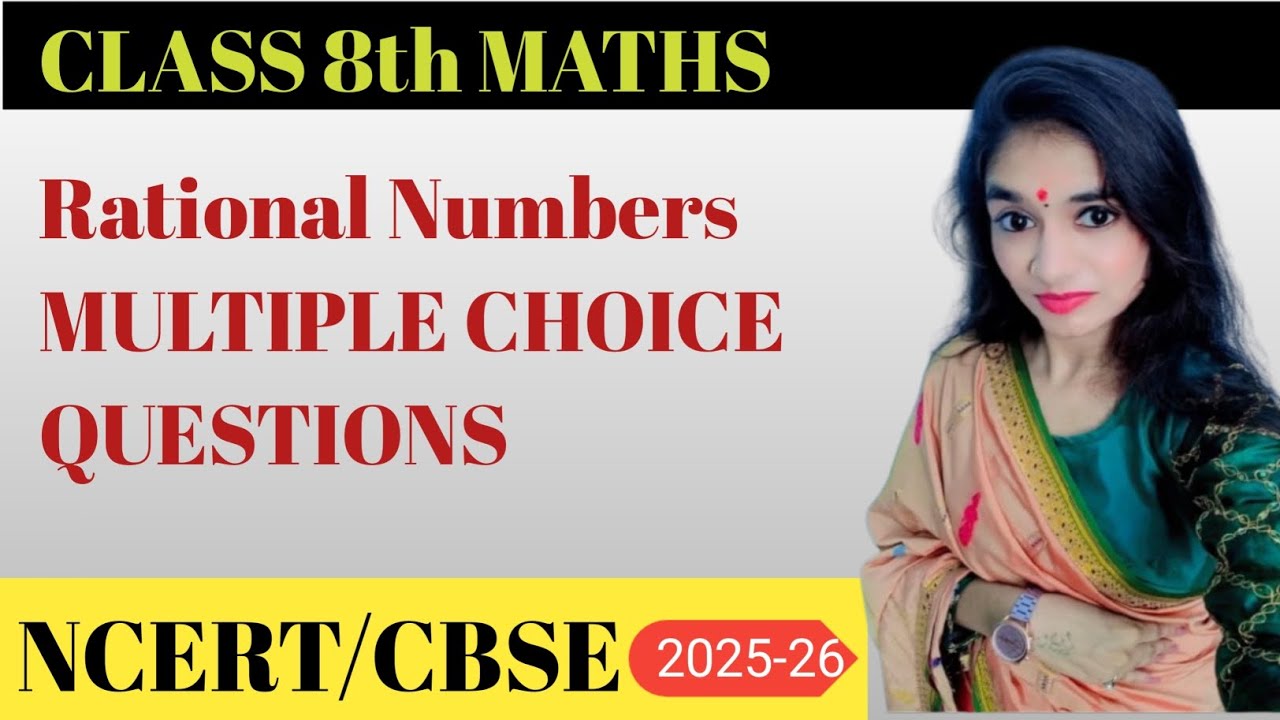 Rational Numbers - Multiple choice Questions | Class 8 th Mathematics Chapter 1| NCERT/CBSES 