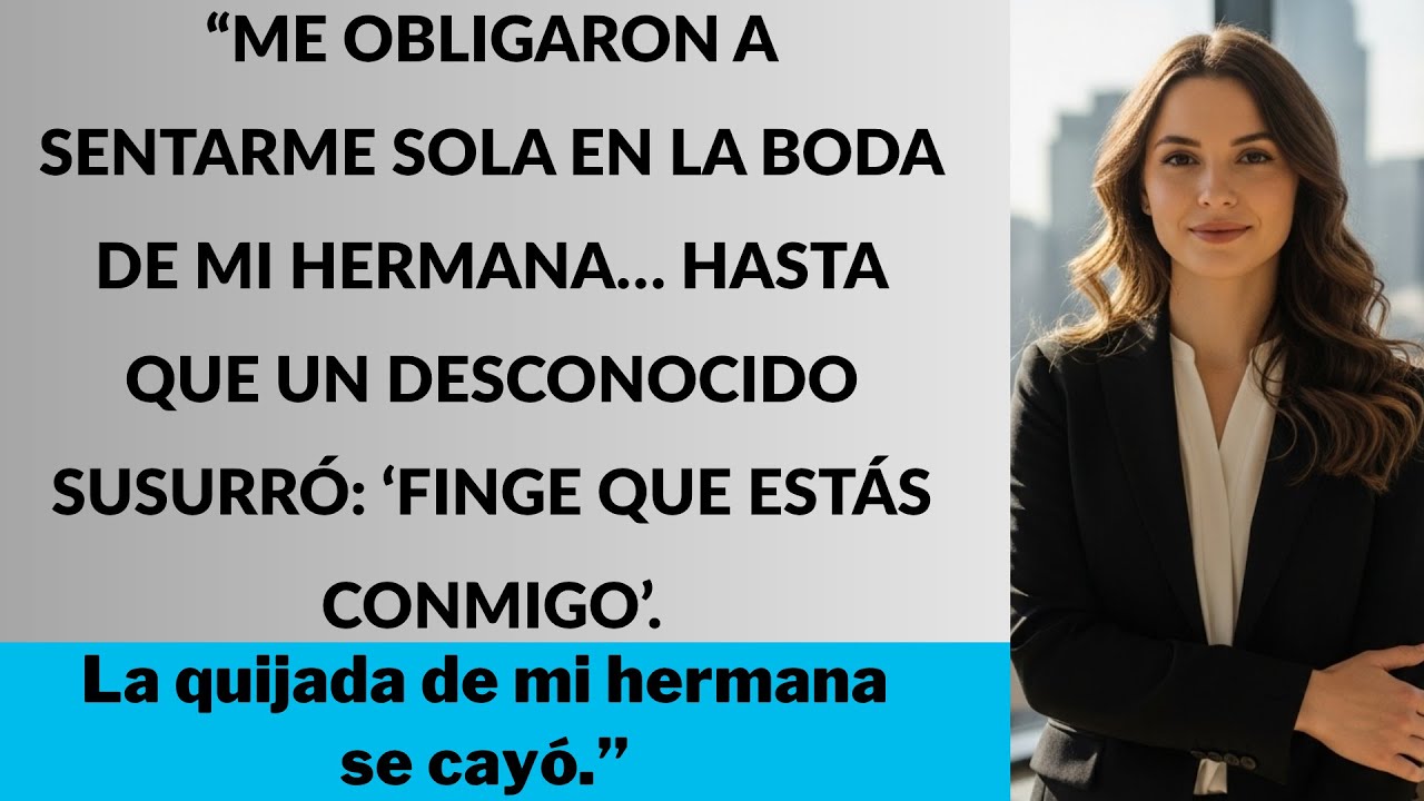 “Me obligaron a sentarme sola en la boda de mi hermana… hasta que un desconocido me dijo: ‘Finge que