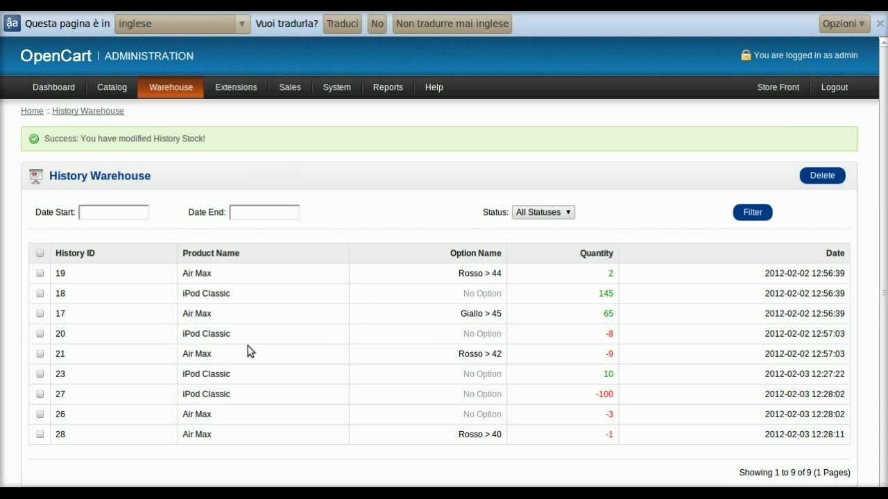 XNETUS.net - OptionTool gestione combinazioni tra prodotti e carico/scarico magazzino con barcode