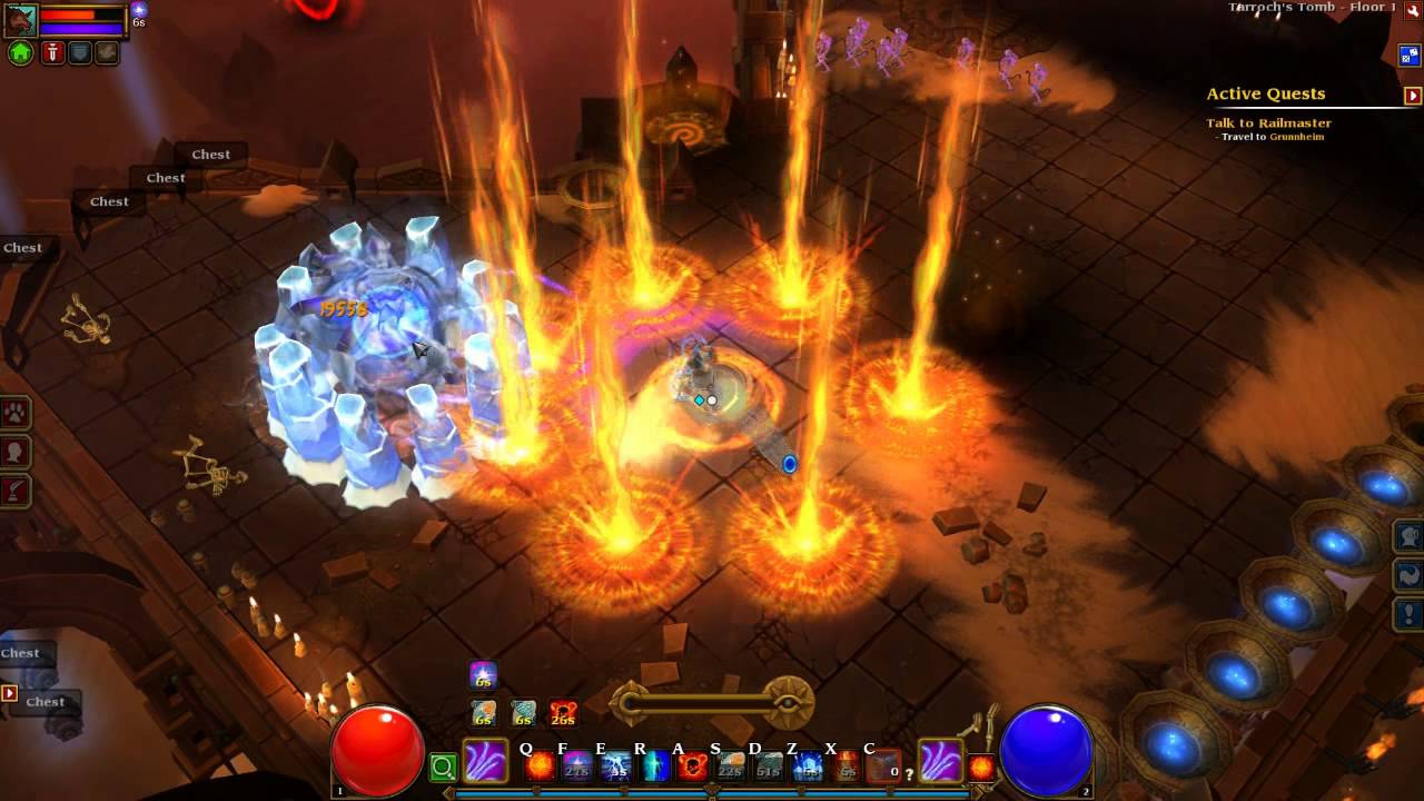 Torchlight 2 - Full Tarroch's Tomb Run on Elite (Embermage - 1.7M Max DMG w/o Mods/Console)