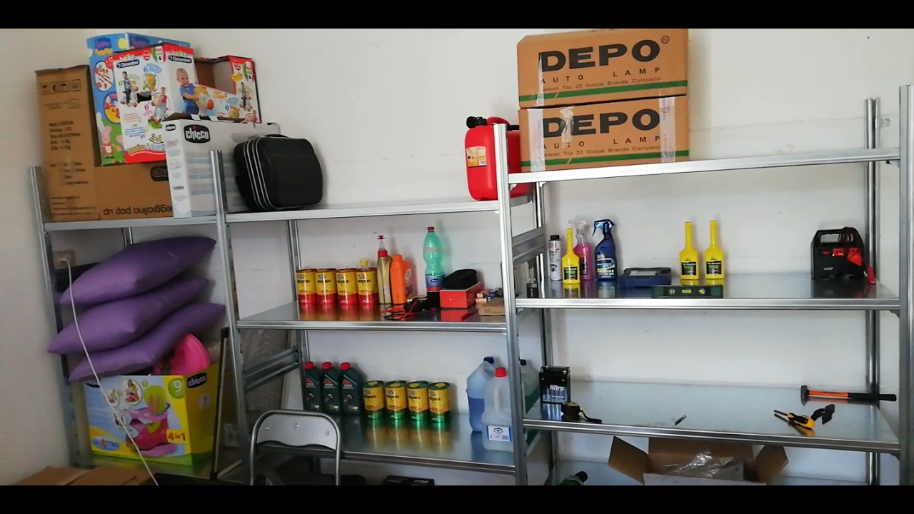 montaggio scaffali in garage parte 2
