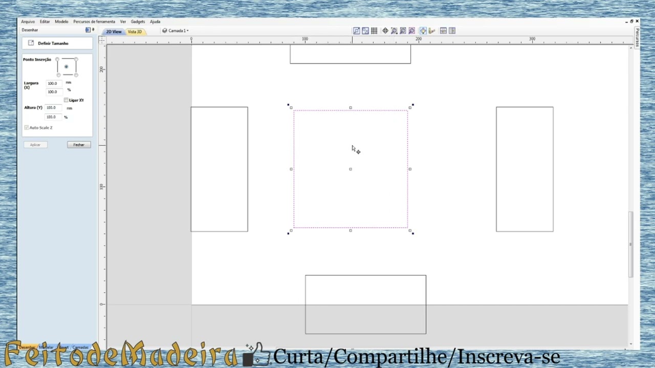 Como desenhar arquivo de corte pra fazer caixinha de mdf na cnc router aspire