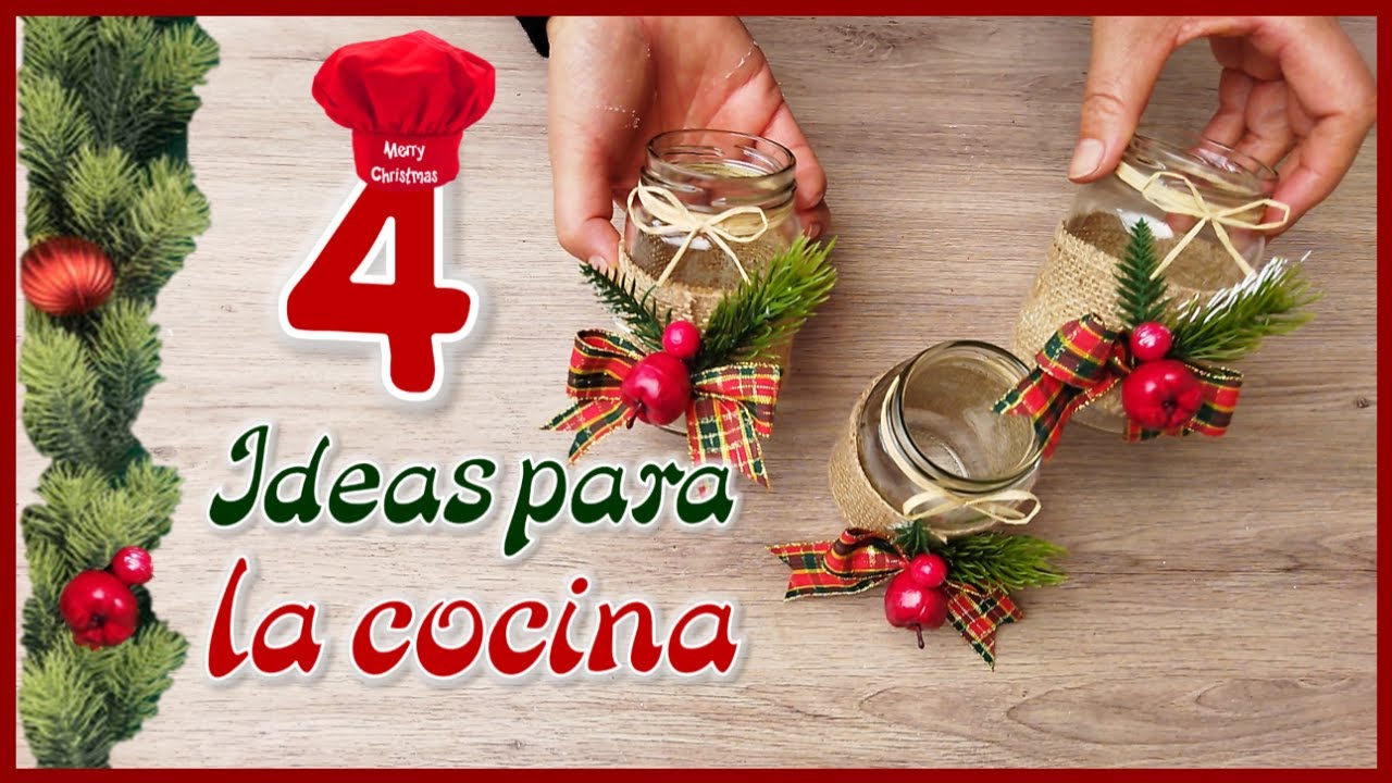 4 LINDAS IDEAS PARA DECORAR LA COCINA EN ESTA NAVIDAD - Christmas crafts for the kitchen - Navidad