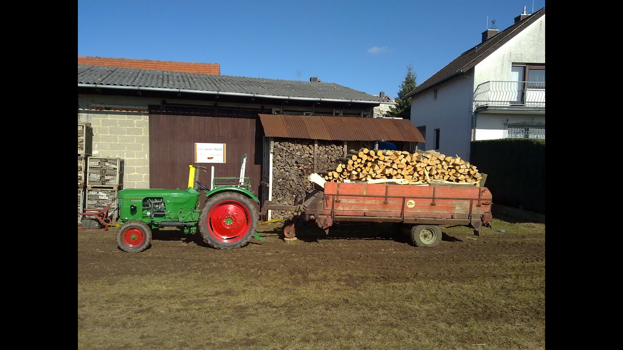 Das erste mal im Wald mit meinem Deutz D4005