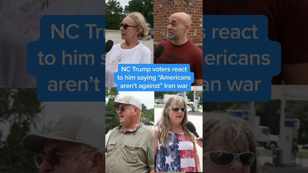 NC Trump voters react to him saying 'Americans aren't against' Iran war