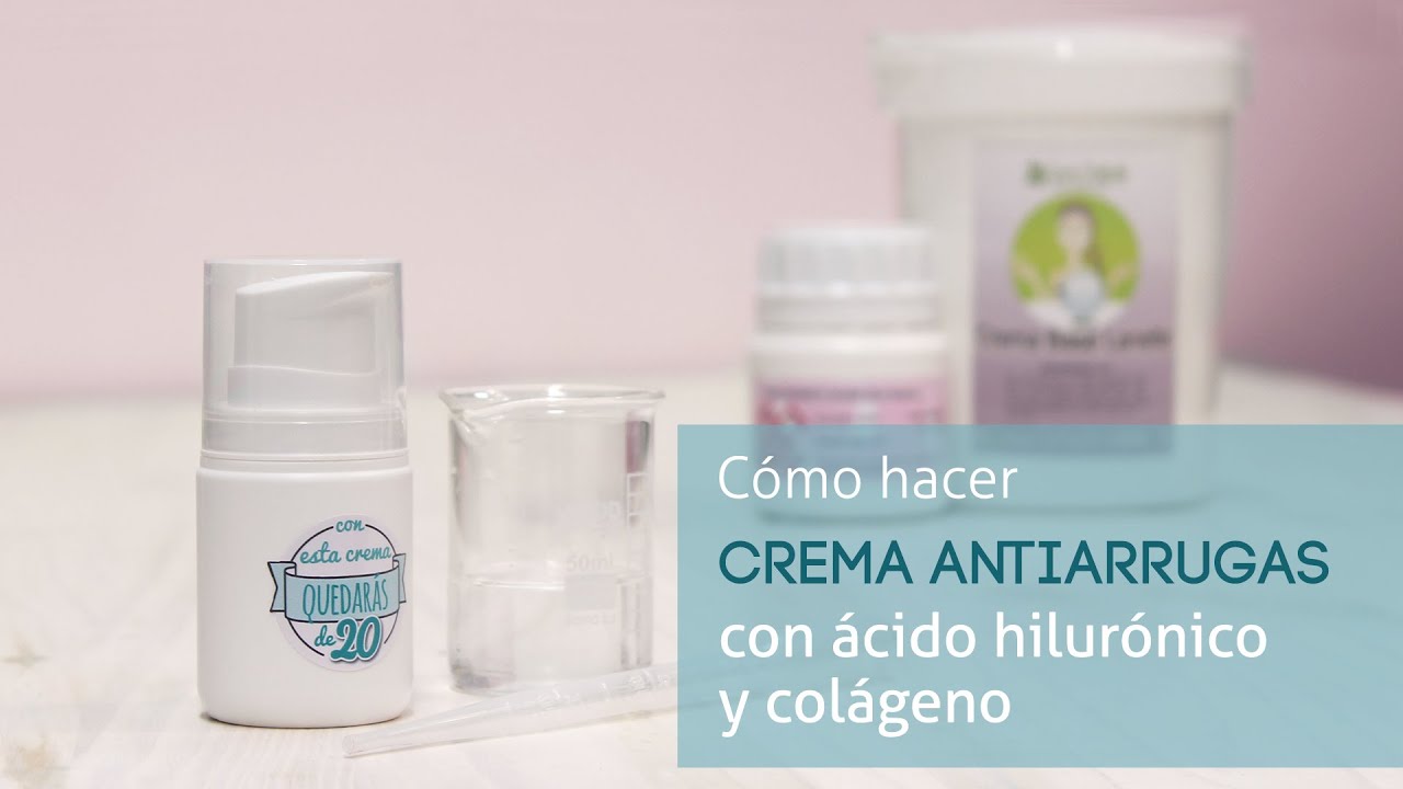Hacer crema antiarrugas con hialurónico y colágeno
