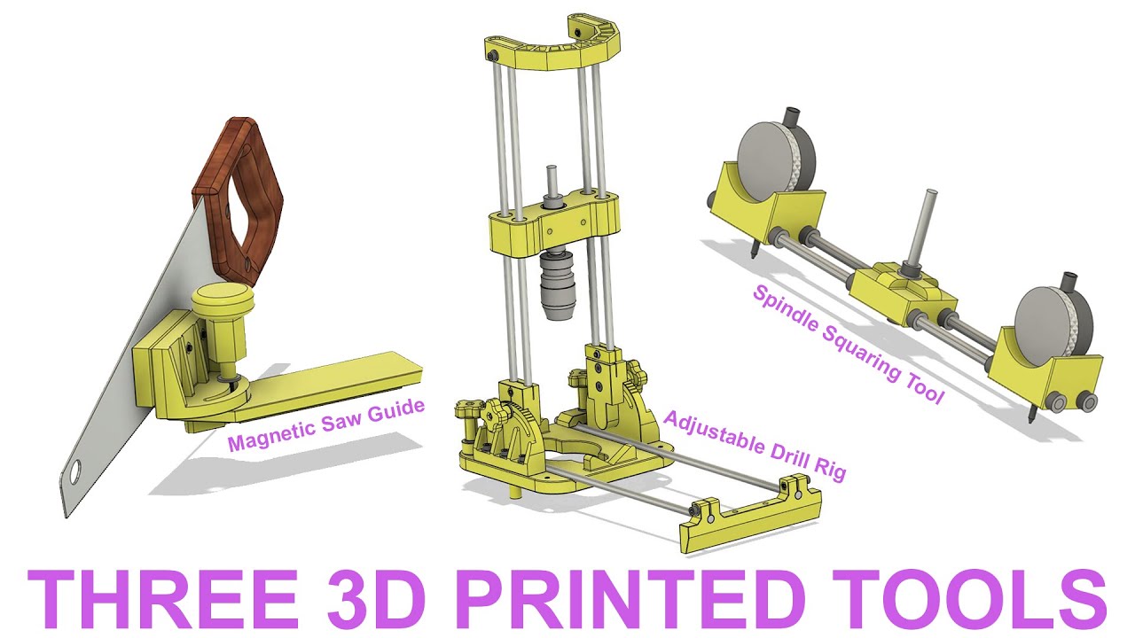 Three 3D Printed Tools / Sawing, Squaring & Drilling Jigs