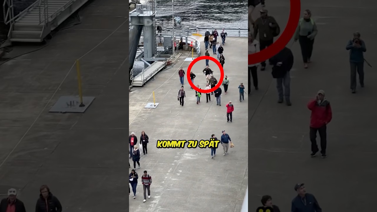 Er hat sein Kreuzfahrtschiff verpasst 😮