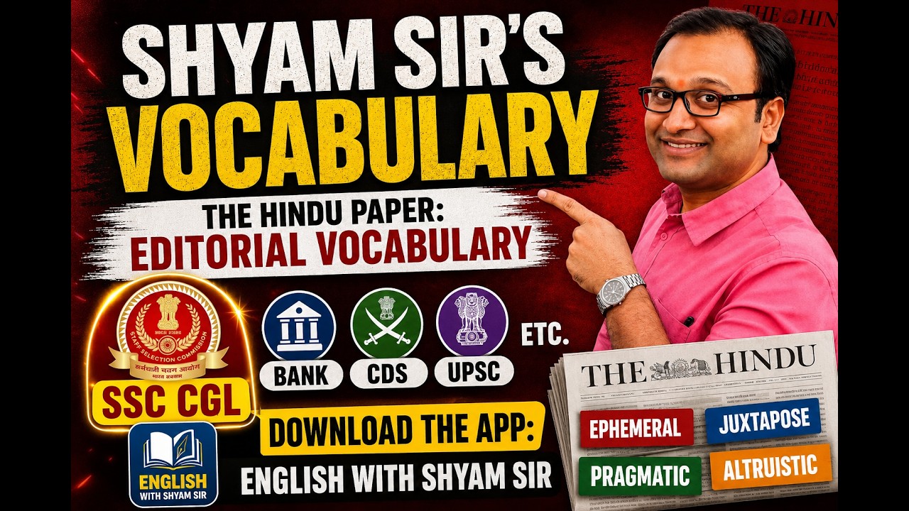 SHYAM SIR's VOCABULARY- SEP 22- #synonyms #antonyms #ssccgl #constableexam #upsc #cgl #csat #sscchsl